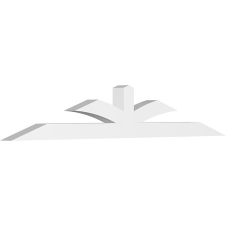 Ekena Millwork Richland Architectural Grade PVC Gable Bracket, 84"W x 14"H x 4"D x 4"F, 4/12 Pitch GBP084X14X0404RIC00